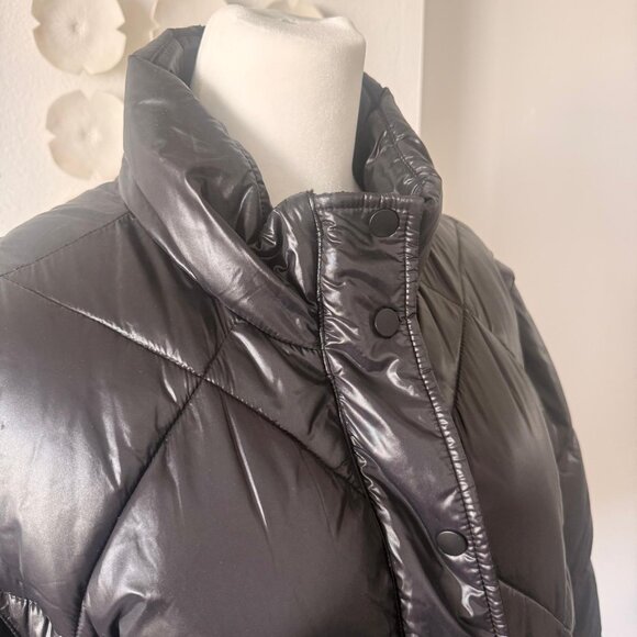 Black Quilted Puffer Jacket | Size 12 | Lightweight & Warm | Hardly Worn - Picture 4 of 6